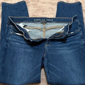 Size 12 American Eagle Outfitters Women's High Rise Dark Blue Jeans